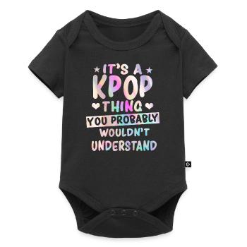 K-Pop disant - Body à manches courtes Premium Bébé - noir - Devant