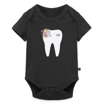 tooth - Baby Premium short-sleeve bodysuit - black - Front