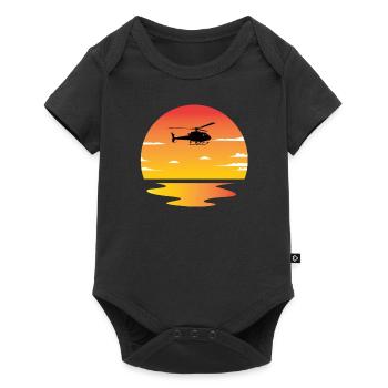 helicopter - Baby Premium short-sleeve bodysuit - black - Front