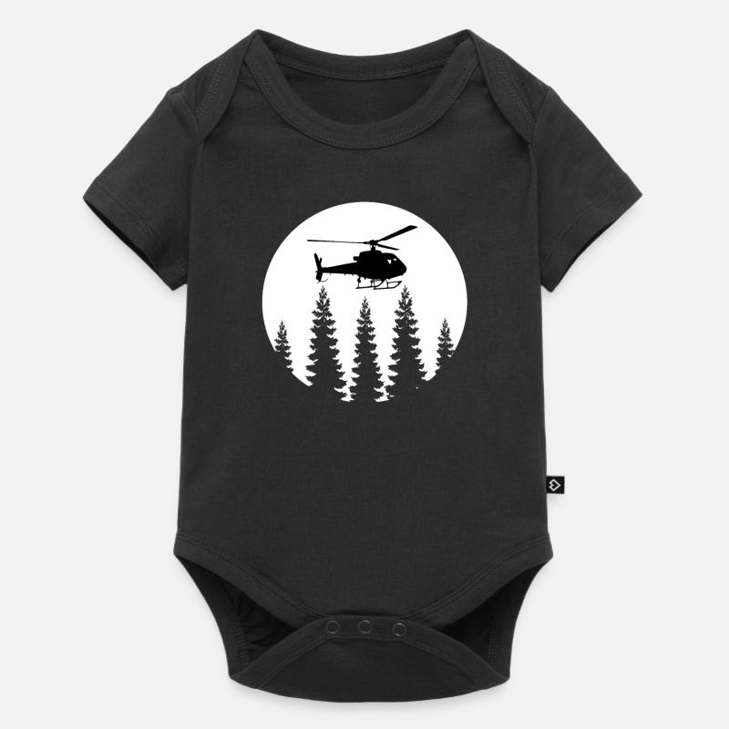 hélicoptère - Body à manches courtes Premium Bébé - noir