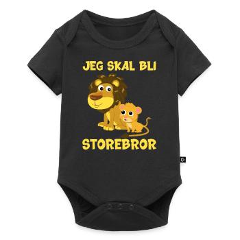 Jeg skal bli storebror løve løven løver fødsel - Premium kortermet body for barn - svart - Foran
