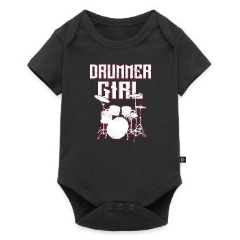 drummer girl tenue de batterie pour percussion - Body à manches courtes Premium Bébé - noir - Devant