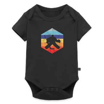 Ice Hockey Goalie Ice Hockey Gift - Baby Premium short-sleeve bodysuit - black - Front
