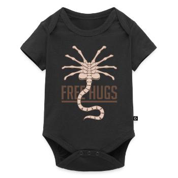 Free Hugs Aliens - Baby Premium short-sleeve bodysuit - black - Front
