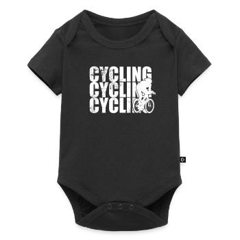 road bike gift cycling road cyclist - Baby Premium short-sleeve bodysuit - black - Front