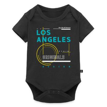 Los Angeles Streetwear Lettrage Californie - Body à manches courtes Premium Bébé - noir - Devant