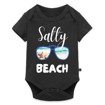 SALZIGER STRAND - Baby Premium Kurzarmbody - Schwarz - Vorne