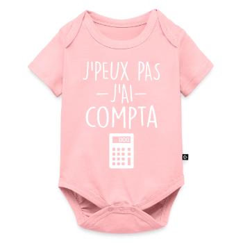 Comptable | Comptabilité | Compter | Chiffre - Body à manches courtes Premium Bébé - rose - Devant