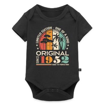 Oldtimer Baujahr 1952 Geboren Jahrgang Geburtstag - Baby Premium Kurzarmbody - Schwarz - Vorne