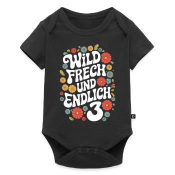 Birthday Gift 3 Years Children's Birthday - Baby Premium short-sleeve bodysuit - black - Front