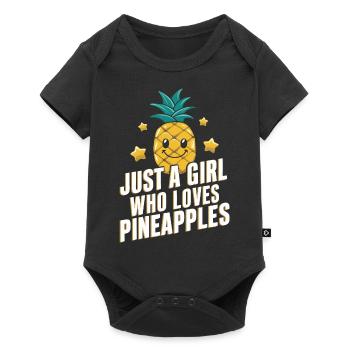 Ananas Fruit tropical hawaïen - Body à manches courtes Premium Bébé - noir - Devant