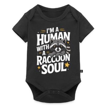 Raton laveur - Body à manches courtes Premium Bébé - noir - Devant
