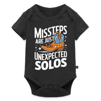 Line Dancing Tanzen Tänzer - Baby Premium Kurzarmbody - Schwarz - Vorne