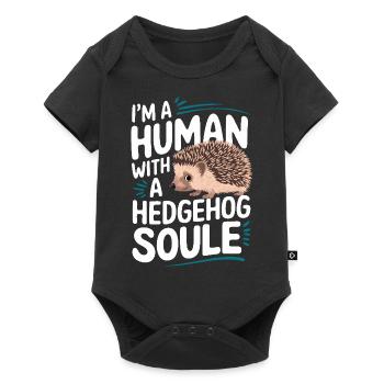 Hedgehog Spiny Animal Hedgehog - Baby Premium short-sleeve bodysuit - black - Front