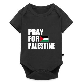 Pray for palestine - Baby Premium Kurzarmbody - Schwarz - Vorne
