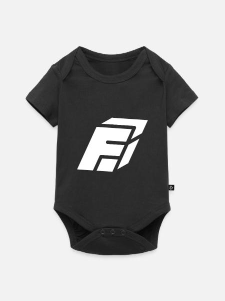 Abstract F Brief - Baby Premium Kurzarmbody - Schwarz
