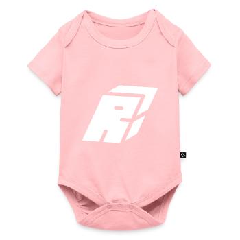 Abstract R letter - Baby Premium short-sleeve bodysuit - rose - Front
