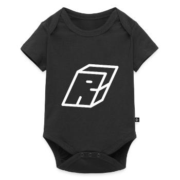 Gliederungsbuchstabe R - Baby Premium Kurzarmbody - Schwarz - Vorne