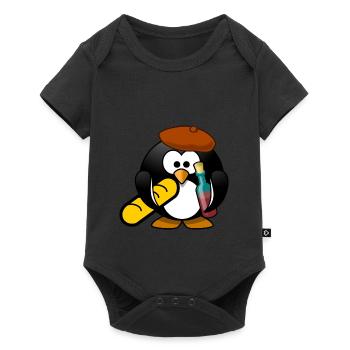French penguin / french style - Baby Premium short-sleeve bodysuit - black - Front