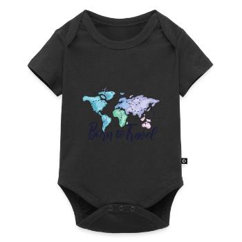World Map with Europe Asia America Shirt Gift - Baby Premium short-sleeve bodysuit - black - Front