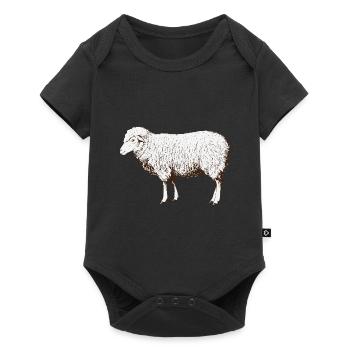 mouton mouton berger paysan agriculteur troupeau cadeau - Body à manches courtes Premium Bébé - noir - Devant