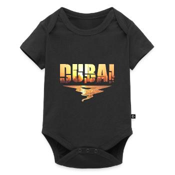 Dubai Skyline T-shirt coucher de soleil Burj Khalifa - Body à manches courtes Premium Bébé - noir - Devant