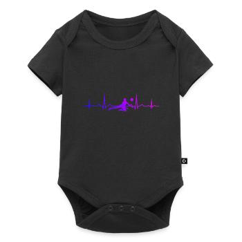 Volleyball Herren Volleyballer Volley Volleyballsp - Baby Premium Kurzarmbody - Schwarz - Vorne