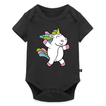 Cute Funny Cool Unicorn Unicorns fable - Baby Premium short-sleeve bodysuit - black - Front
