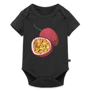 Fruit de la passion rétro style grunge vintage fruit de la passion - Body à manches courtes Premium Bébé - noir - Devant