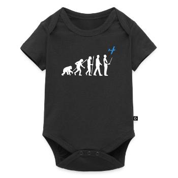 Modellflug Evolution - Baby Premium Kurzarmbody - Schwarz - Vorne
