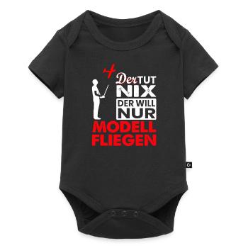 Der tut nix Modellflug Modellflieger Geschenk - Baby Premium Kurzarmbody - Schwarz - Vorne