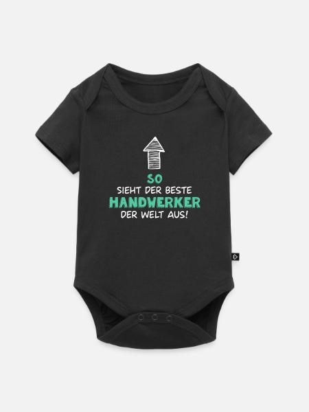 So sieht der beste Handwerker aus - Baby Premium Kurzarmbody - Schwarz