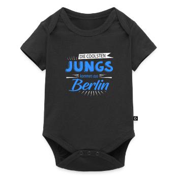 Die besten Jungs kommen aus Berlin - Baby Premium Kurzarmbody - Schwarz - Vorne