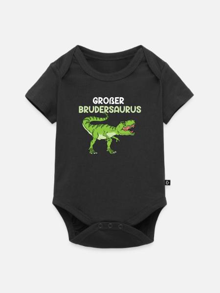 Großer Brudersaurus - Baby Premium Kurzarmbody - Schwarz