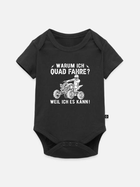 Warum ich Quad fahre weil ich es kann ATV Offroad - Baby Premium Kurzarmbody - Schwarz