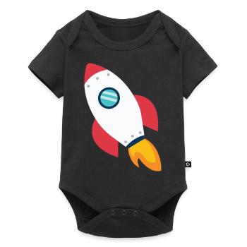 fusée - Body à manches courtes Premium Bébé - noir - Devant