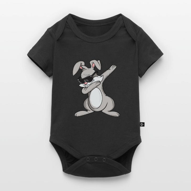 Dabbing Rabbit Sunglasses Easter Cool Gift Baby Premium short-sleeve bodysuit