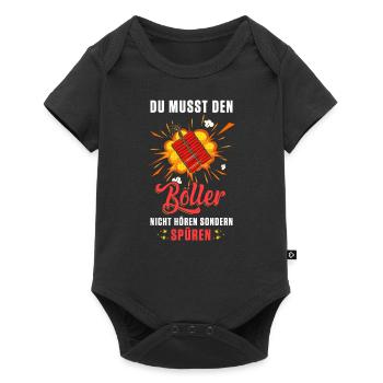 Pyrotechniker Pyro Feuerwerk Feuerwerker Böller - Baby Premium Kurzarmbody - Schwarz - Vorne
