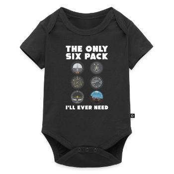 The only six pack i will ever need cockpit pilot - Baby Premium short-sleeve bodysuit - black - Front