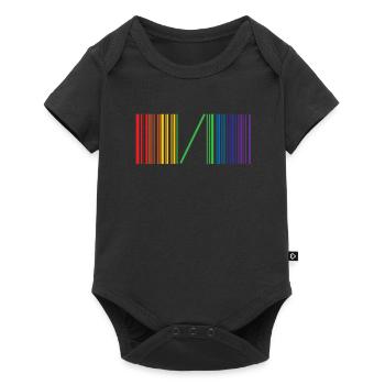 Be Different Gay Pride Code-barres Code-barres Rainbow - Body à manches courtes Premium Bébé - noir - Devant