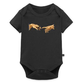 Joueur d'échecs échecs roi Michelangelo main - Body à manches courtes Premium Bébé - noir - Devant