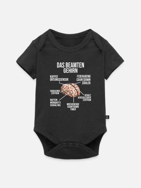Beamter Gehirn Beamte Beruf Beamten Geschenk - Baby Premium Kurzarmbody - Schwarz