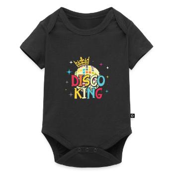 Disco King Dancing Party Vintage Retro 80s 90s - Baby Premium short-sleeve bodysuit - black - Front