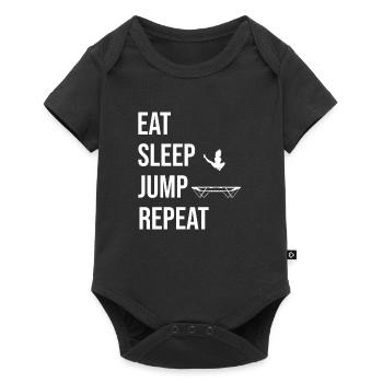 Eat Sleep Jump Repeat Trampoline Jumping Fitness - Body à manches courtes Premium Bébé - noir - Devant