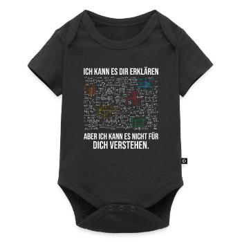 Ich kann es erklären aber nicht verstehen Mathe - Baby Premium Kurzarmbody - Schwarz - Vorne
