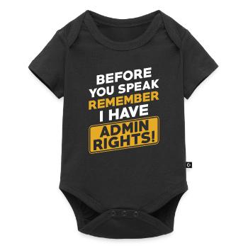 Administrator Computer Scientist Programmer Admin - Baby Premium short-sleeve bodysuit - black - Front