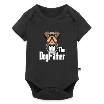 The Dogfather Dog Bolonka Dogs Fête des pères - Body à manches courtes Premium Bébé - noir - Devant