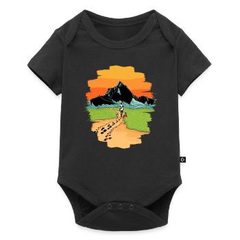 Mountains dog walking dog walk kids dog gift - Baby Premium short-sleeve bodysuit - black - Front