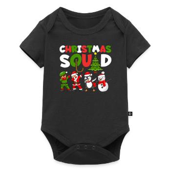 Christmas Squad Funny Xmas Tree Dabbing Santa Elf - Baby Premium short-sleeve bodysuit - black - Front