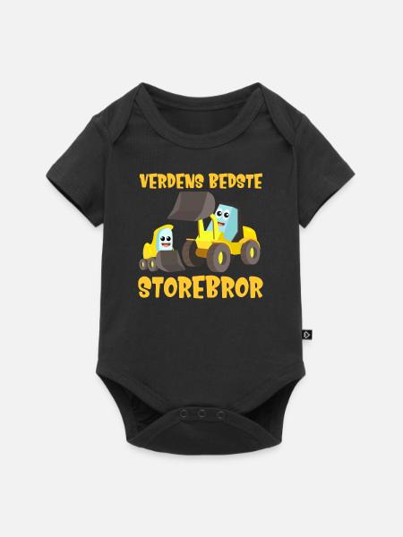 Verdens bedste storebror bror hjullæsser gave - Premium kortærmet baby-body  - sort